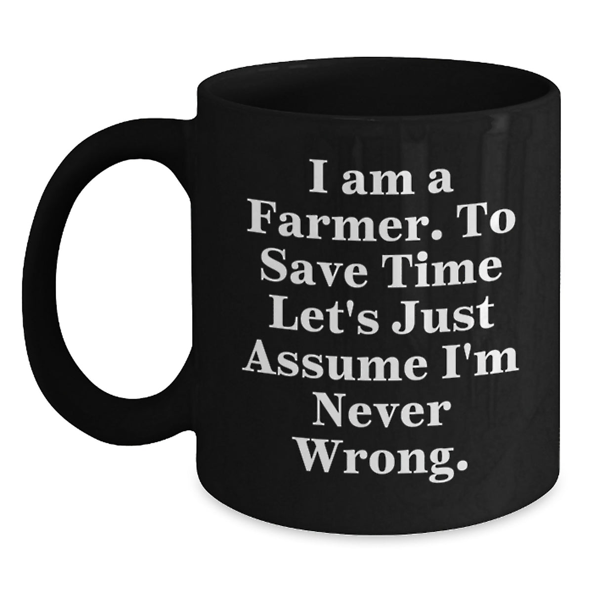 Funny Farmer Gifts for Men, Black Coffee Mug, Christmas Unique Presents from Friends to Family - Main