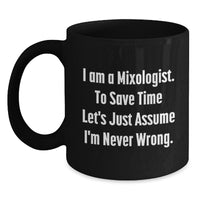 Load image into Gallery viewer, Funny Mixologist Gifts for Him or Her, Unique Black Coffee Mug from Friends, Christmas Unique Ideas for Men or Women - Main
