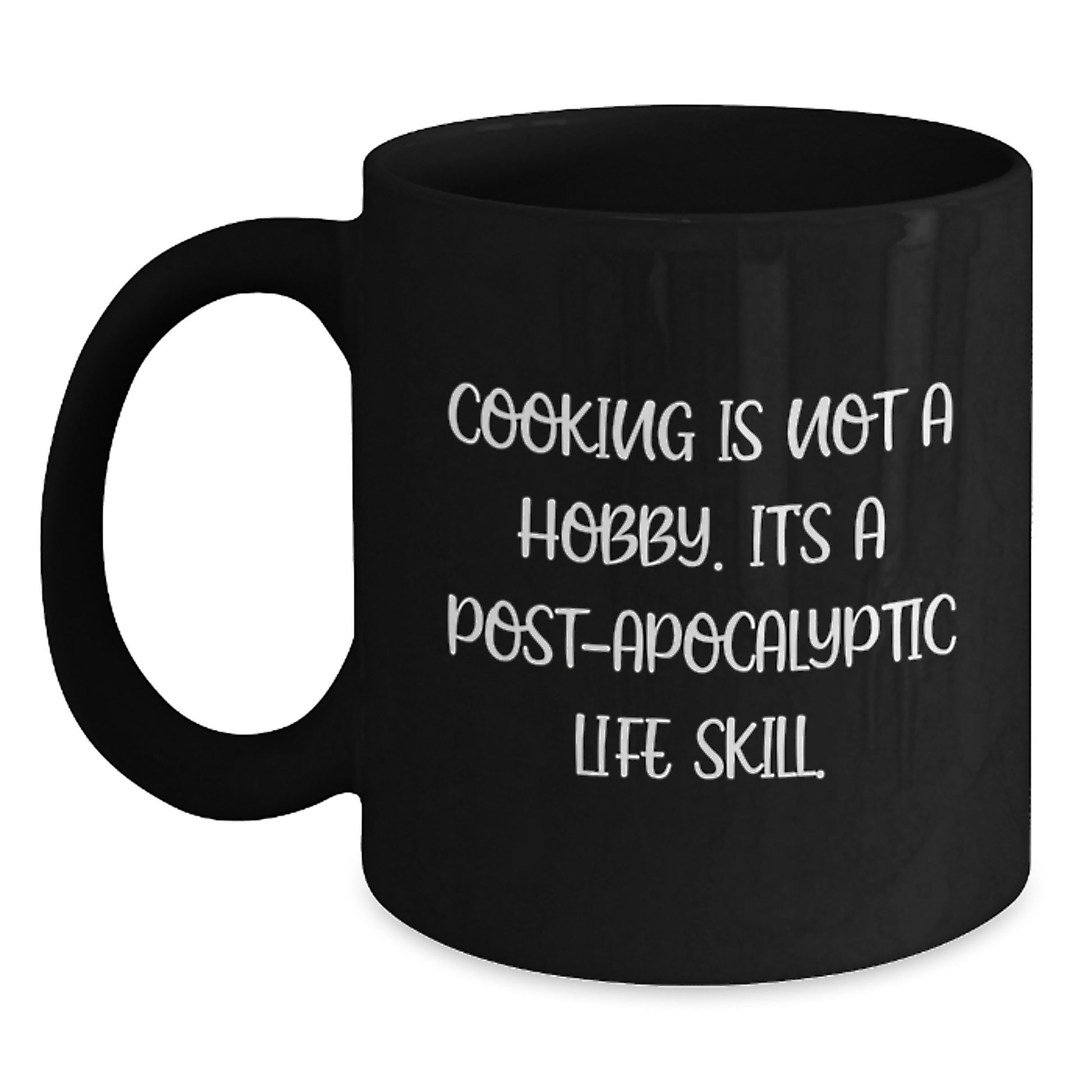 Funny Cooking Gifts for Men from Friends - Black Coffee Mug, 11oz or 15oz, Ceramic, Microwave and Dishwasher Safe, Ideal Gift for Christmas Unique - Main