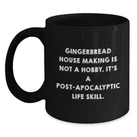 Load image into Gallery viewer, Funny Gingerbread House Making Gifts for Christmas - Black Coffee Mug to Fuel Your Post-apocalyptic Life Skill, Gifts from Friends and Family - Main
