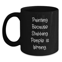 Load image into Gallery viewer, Funny Painting Lover Gifts from Friends for Valentine's Unique Black Coffee Mug - Main
