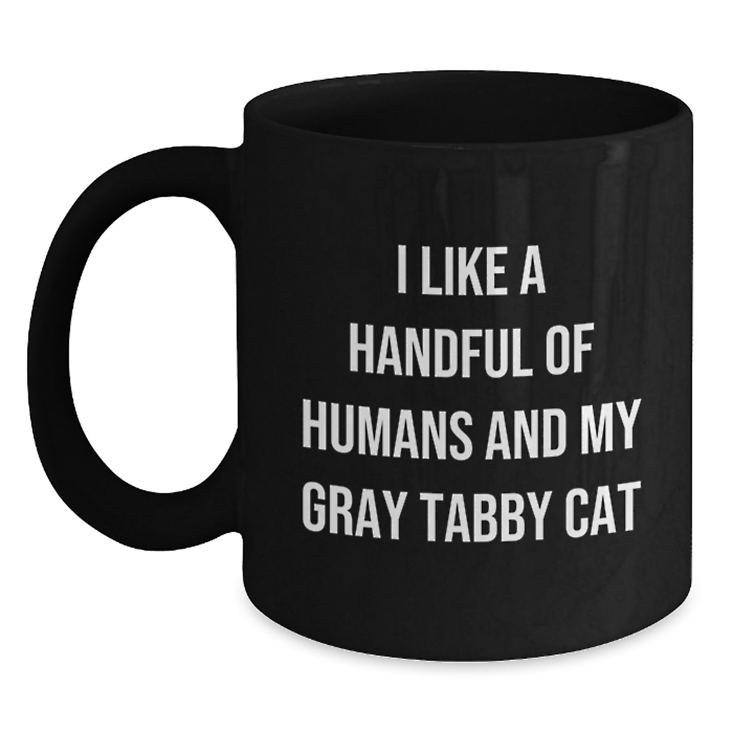 Funny Gray Tabby Cat Black Coffee Mugs Gifts from Men to Women for Mother's Day Unique Gift Ideas - Main