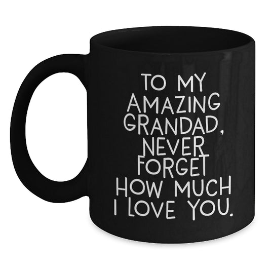 Gifts for Grandad, Funny Grandad Coffee Mug, To My Amazing Grandad, Black Coffee Mug for Grandma, Grandad Unique Gifts for Mother's Day - Main