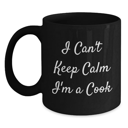 Funny Quote Black Coffee Mug for Cook Enthusiasts - Gifts from Family for Mother's Day Unique Cook - Main