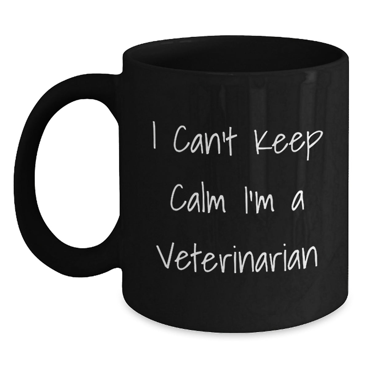 Funny Veterinarian Gifts for Men Women Coworkers Family - I Can't Keep Calm I'm A Veterinarian Black Coffee Mug - Main