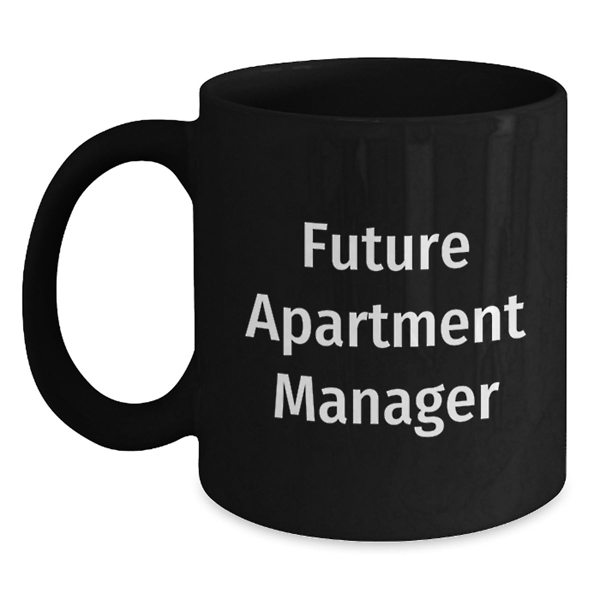 Funny Quote Apartment Manager Gifts - Black Coffee Mug for Future Apartment Managers from Friends - Valentine's Unique Gift for Apartment Manager Men - Main
