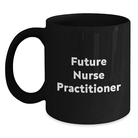 Funny Gifts from Family, Friends, or Coworkers for Future Nurse Practitioner Graduation Unique Mugs, Black Coffee Mug with Inspirational Quote 'You're a latte awesome!' - Main
