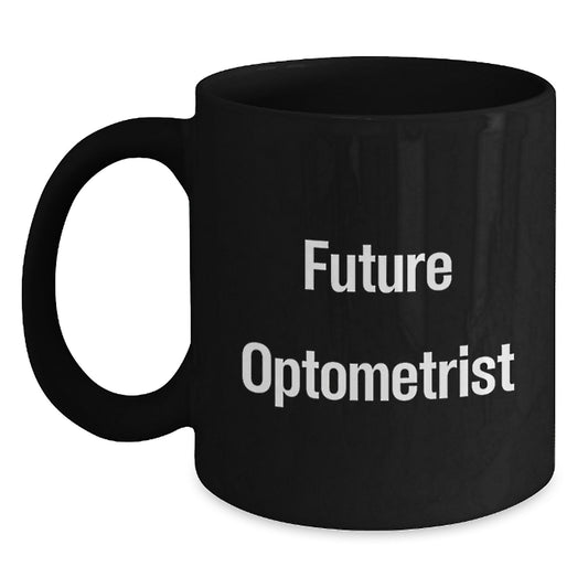 Future Optometrist Graduation Unique Gifts from Family, Funny 'May the Specular Reflex be with You' Black Coffee Mug, Optometrist Gifts for Friends, Black Coffee Mug for Men - Main
