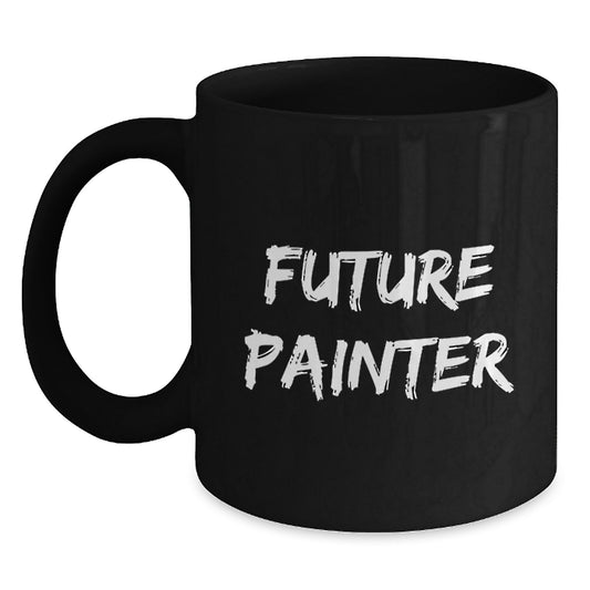 Funny Future Painter Gifts from Friends, Black Coffee Mug for Painter Enthusiasts, Graduation Unique Gifts for Painter - Main