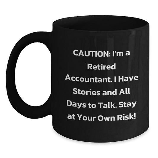 Funny Accountant Gifts for Men from Coworkers - Black Coffee Mug - Main