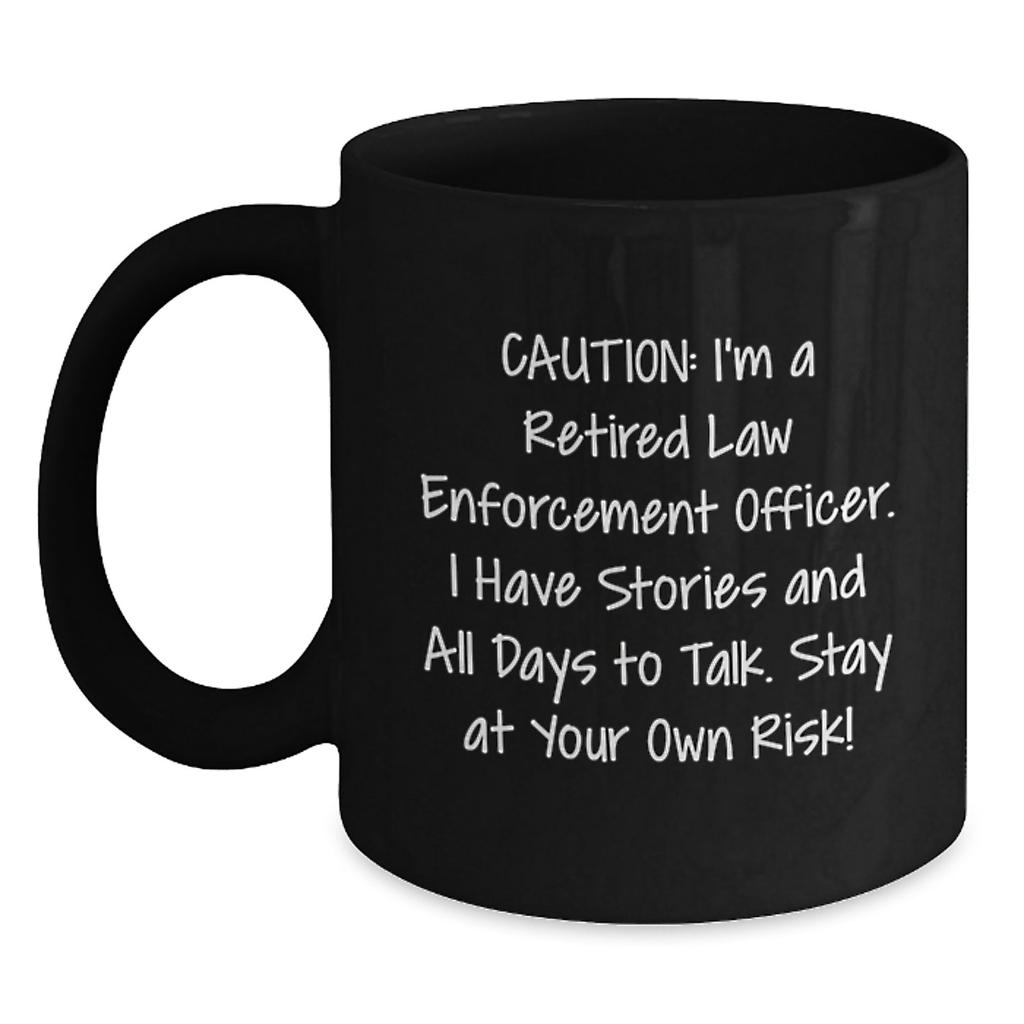 Law Enforcement Officer Keepsake Black Coffee Mug for Him Birthday Gift - Main