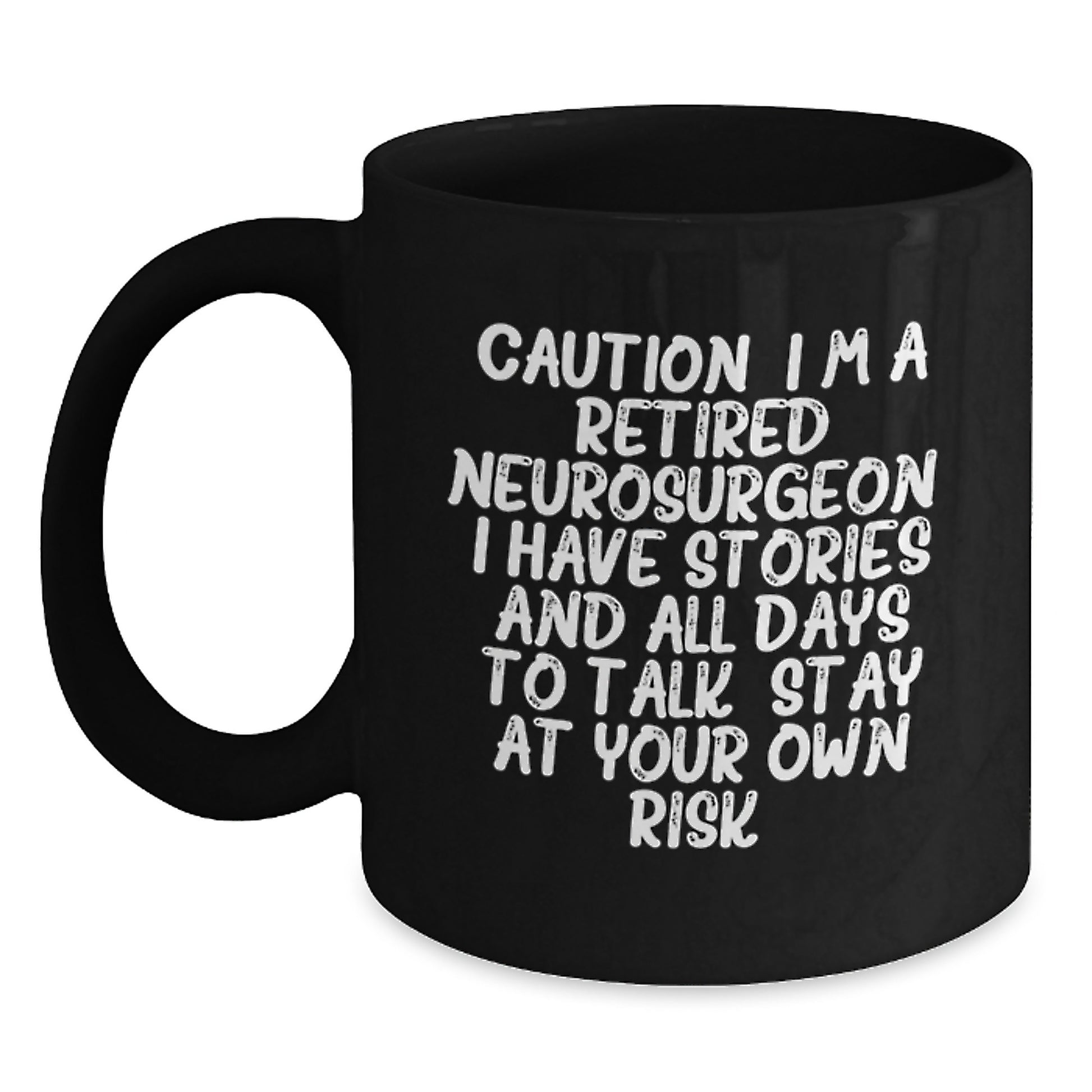 Funny Neurosurgeon Gifts, Cautionary Black Coffee Mug for Graduation - Gifts from Friends, Family, or Coworkers - Perfect for Neurosurgeon Men or Women - Main
