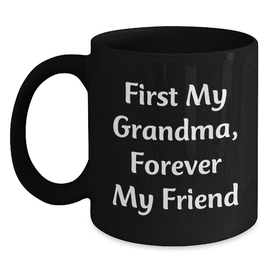 Grandma Gifts from Men to Women, Funny Black Coffee Mug for Grandma on Valentine's, Perfect for Grandma's Birthday - Main