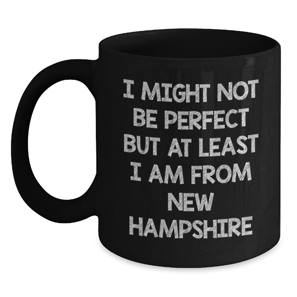 Funny Gifts from New Hampshire for Men and Women, New Hampshire Enthusiast Black Coffee Mug, Christmas Unique Gifts Idea - Main