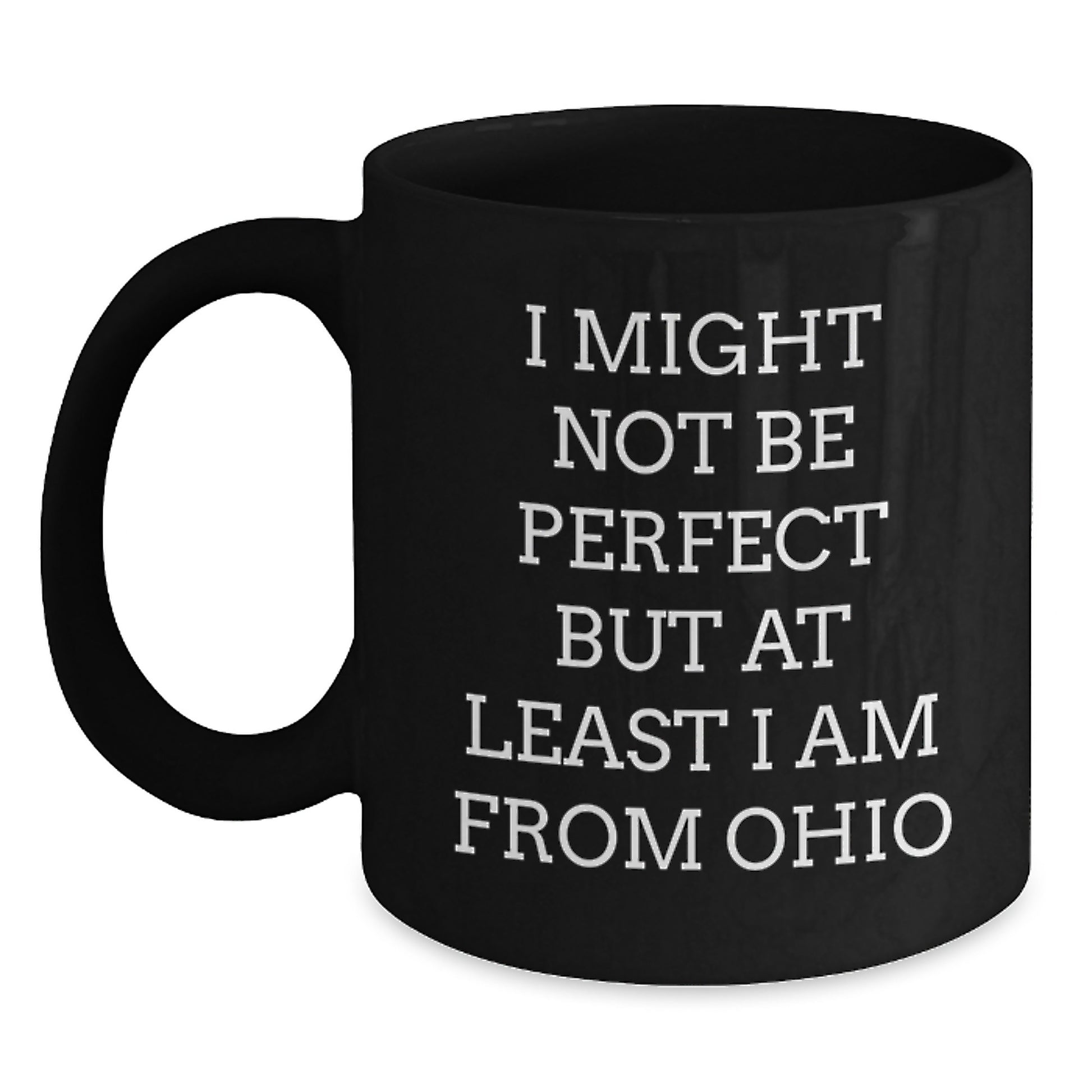 Funny Ohio Gifts for Men from Ohio, Black Coffee Mugs for Ohio Graduation Unique Gifts for Friends - Main