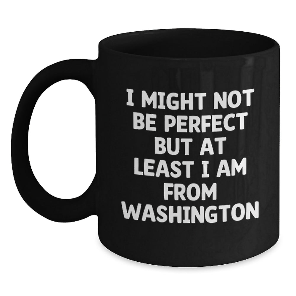Washington Inspired Black Coffee Mugs, Funny Quote Gifts for Men, Women, Family, Friends, Graduation Unique Gifts from Washington, Black Coffee Mug for Washington Enthusiasts - Main