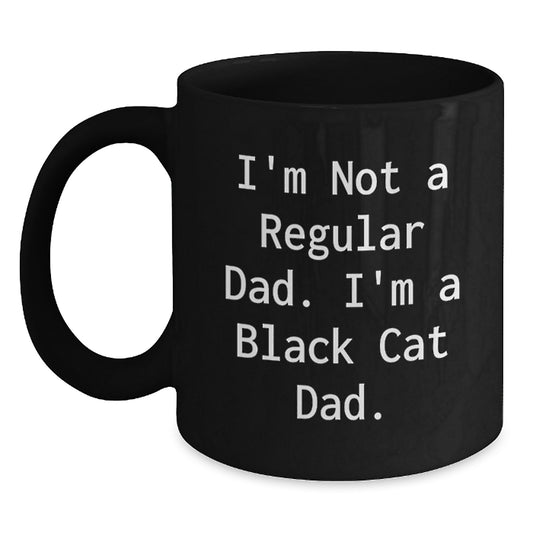 Funny Black Cat Dad Quotes Black Coffee Mugs Gifts from Men to Friends for Graduation Unique - Main