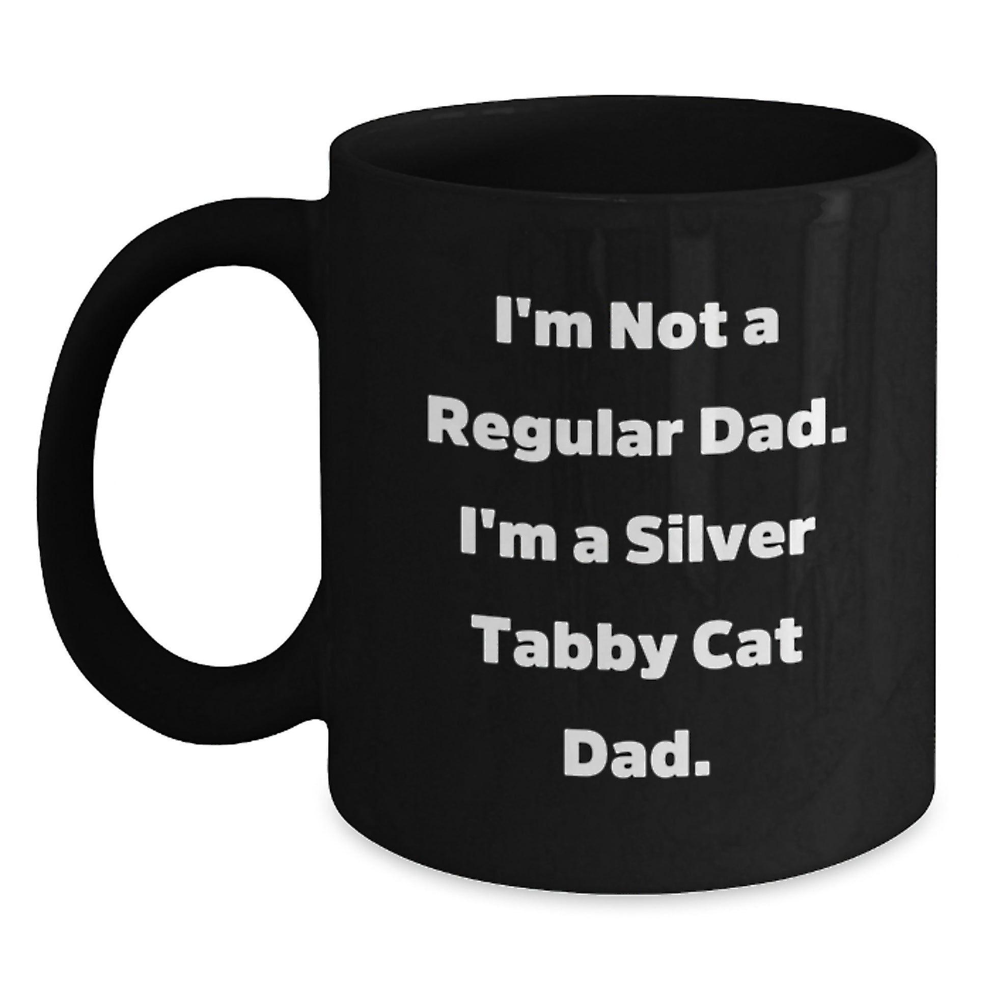 Funny Silver Tabby Cat Dad Gifts for Men Graduation Unique Mugs from Friends and Family - Main