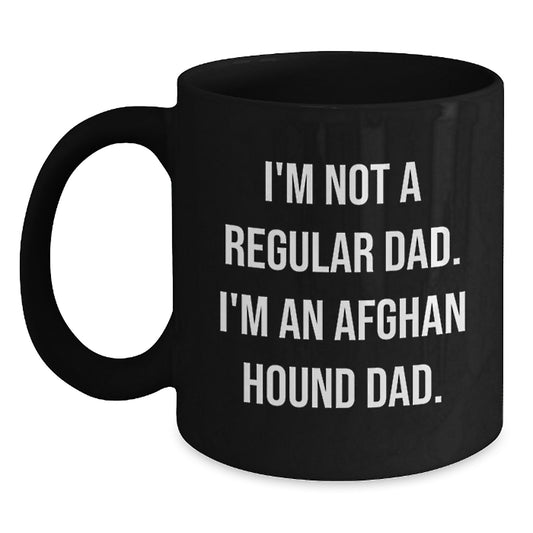Funny Afghan Hound Dog Black Coffee Mugs, Gifts from Dad for Graduation, Men's Unique Unique Gifts for Afghan Hound Dog Lover - Main