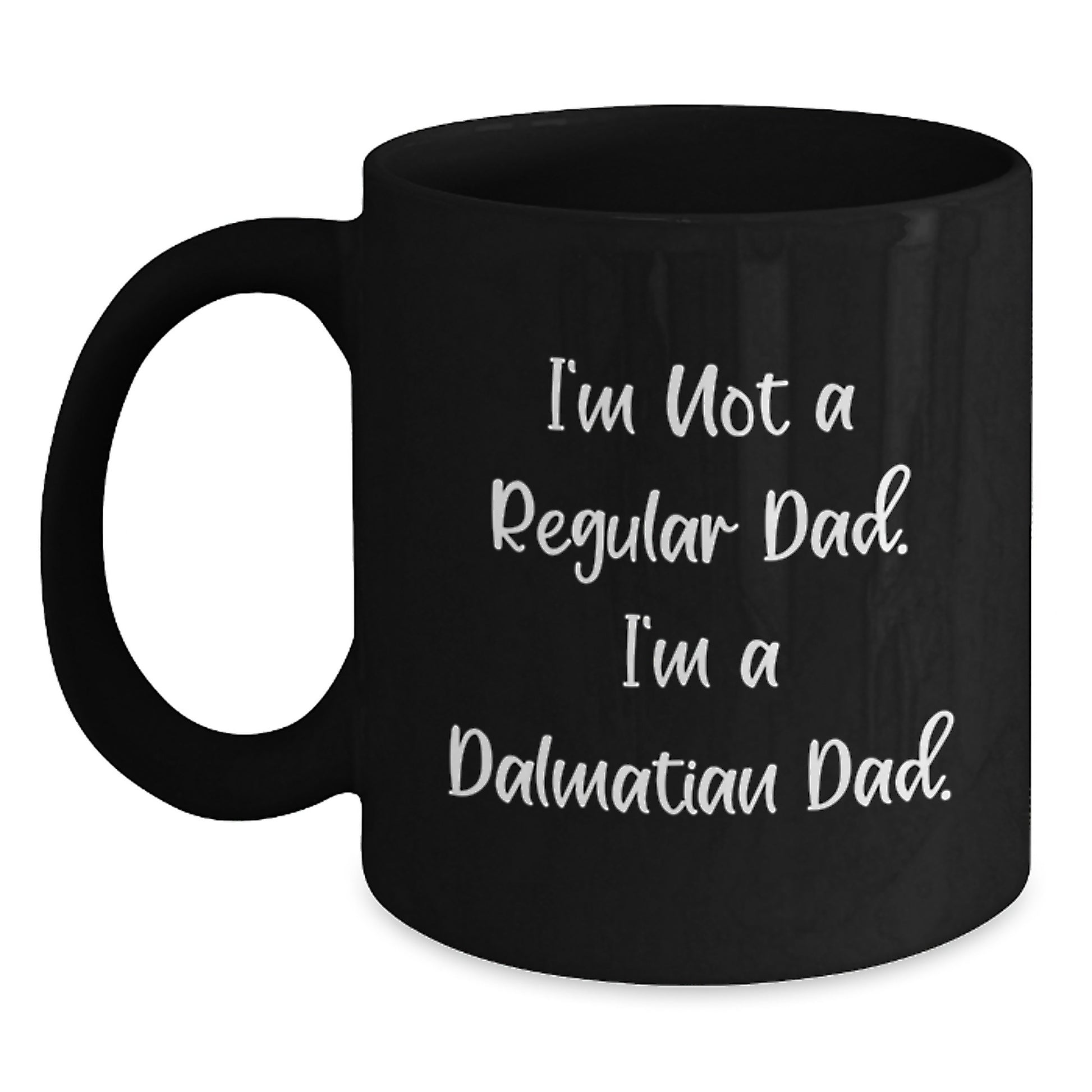 Dalmatian Dad Keepsake Black Coffee Mug for Him Birthday Gift - Main