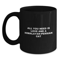 Load image into Gallery viewer, Funny Himalayan-Persian Cat Gifts from Friends and Family - Black Coffee Mug for Christmas Unique - Main
