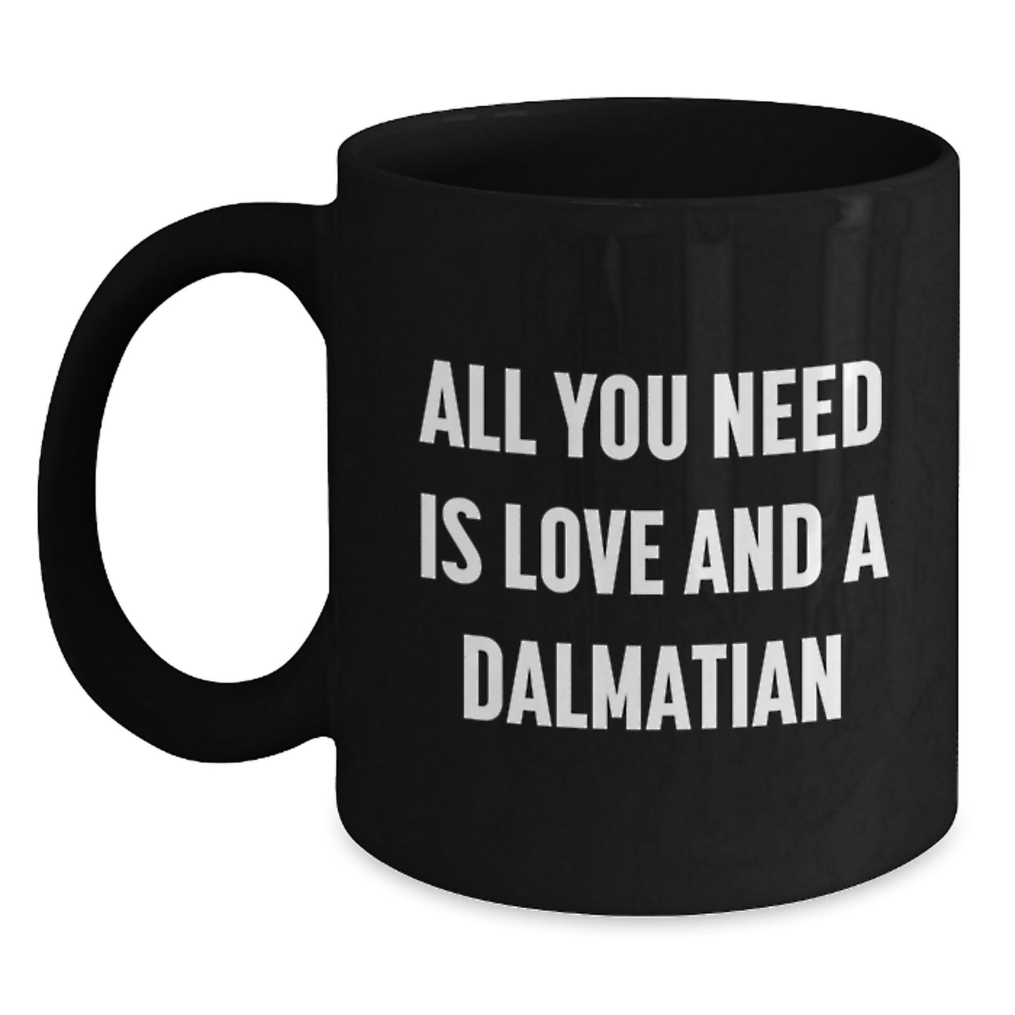 Dalmatian Dog Lover Gifts for Friends, Funny Coffee Mug for Graduation, Unique Black Mug from Men - Main