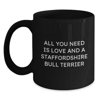 Load image into Gallery viewer, Staffordshire Bull Terrier Dog Lover Funny Quote Black Coffee Mug Gifts from Husband to Wife on Valentine's - Main
