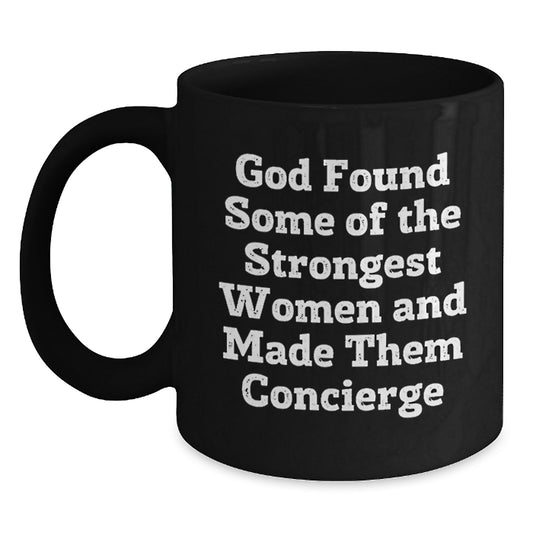 Funny Concierge Quotes Black Coffee Mugs Gifts for Concierge Women from Men, Gifts for Women Concierge Unique Graduation Gifts, Funny Gifts from Women to Women - Main
