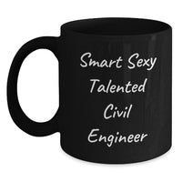 Load image into Gallery viewer, Funny Civil Engineer Gifts from Friends for Smart Talented Men, Black Ceramic Coffee Mugs, Christmas Unique - Main
