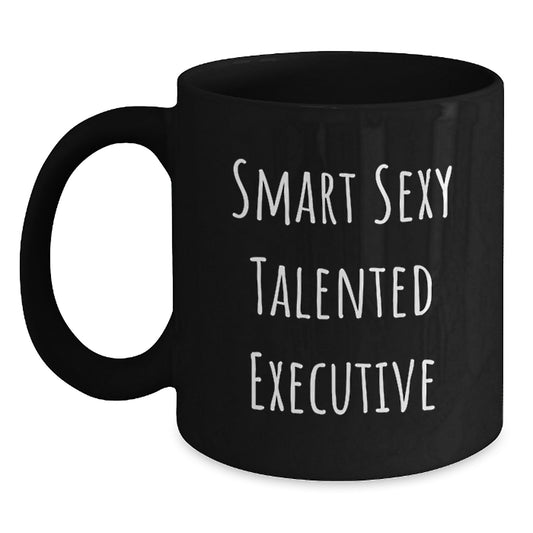 Funny Inspirational Gifts from Friends to Smart Sexy Talented Executive Graduation Unique Black Coffee Mug Quotes 'You're a Rockstar' - Main