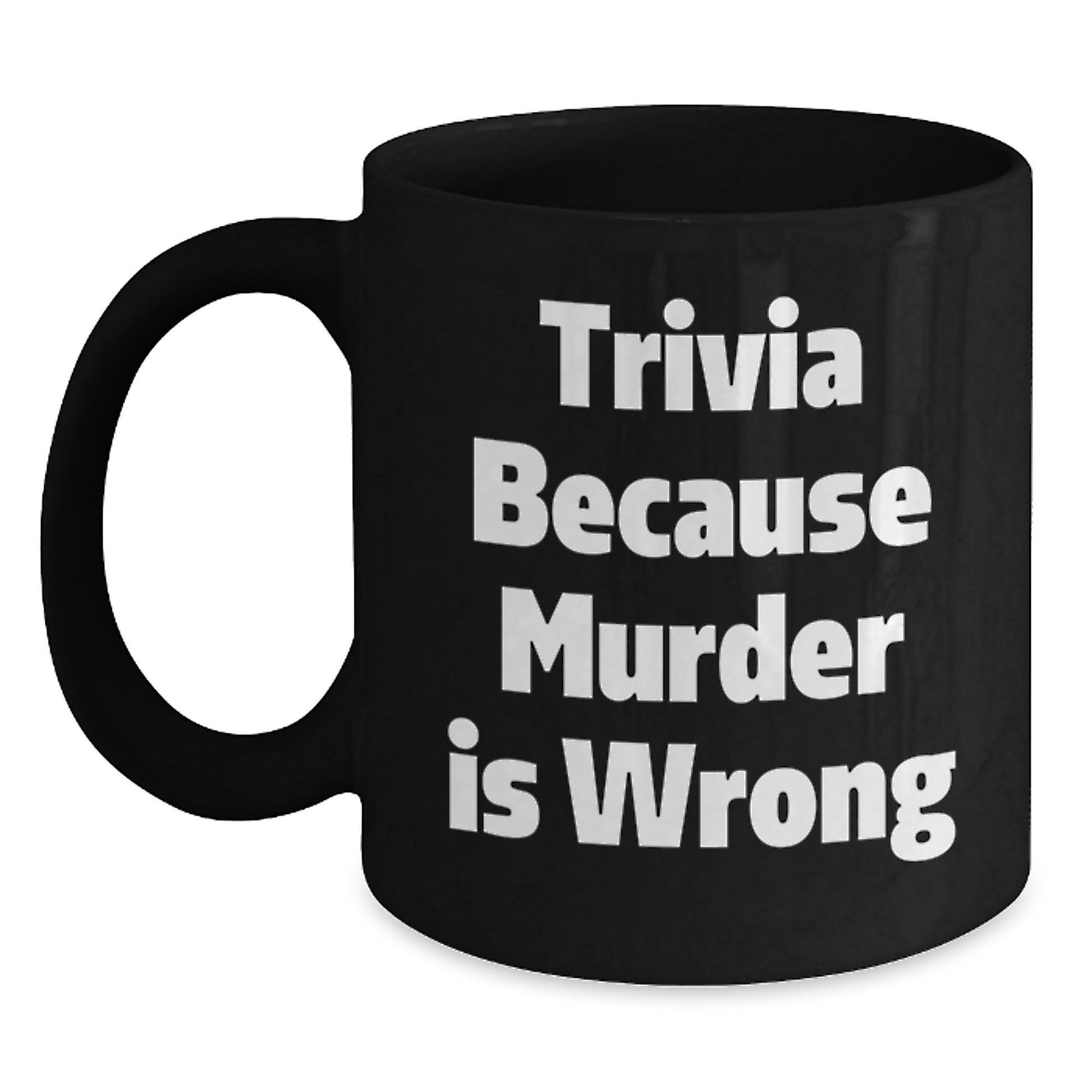 Funny Trivia Gifts for Men from Friends - Trivia Black Coffee Mug for Graduation Unique Gifts - Main