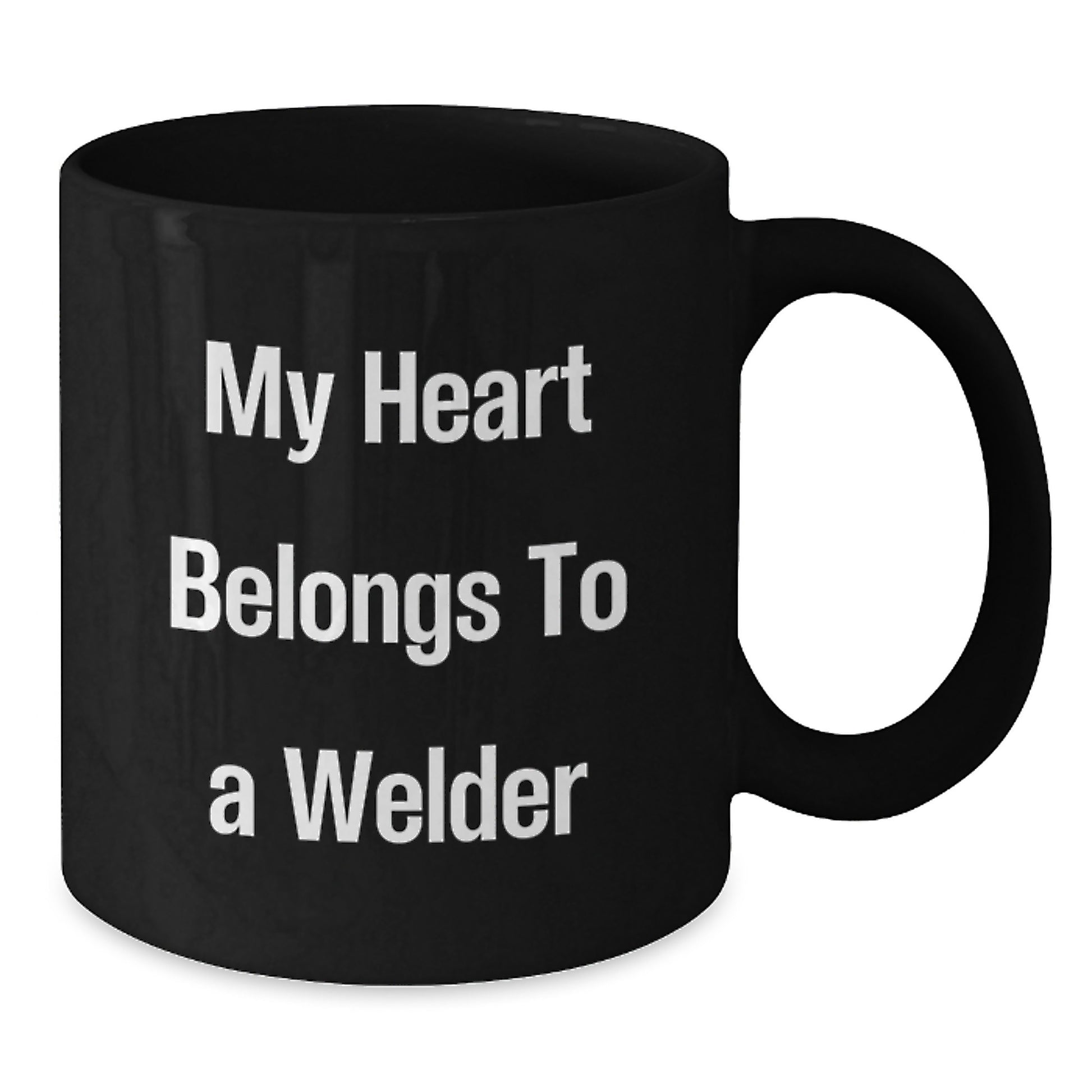 Funny Welder Gifts for Her Birthday, Black Coffee Mug My Heart Belongs To A Welder, Gifts from Friends to Family - Additional