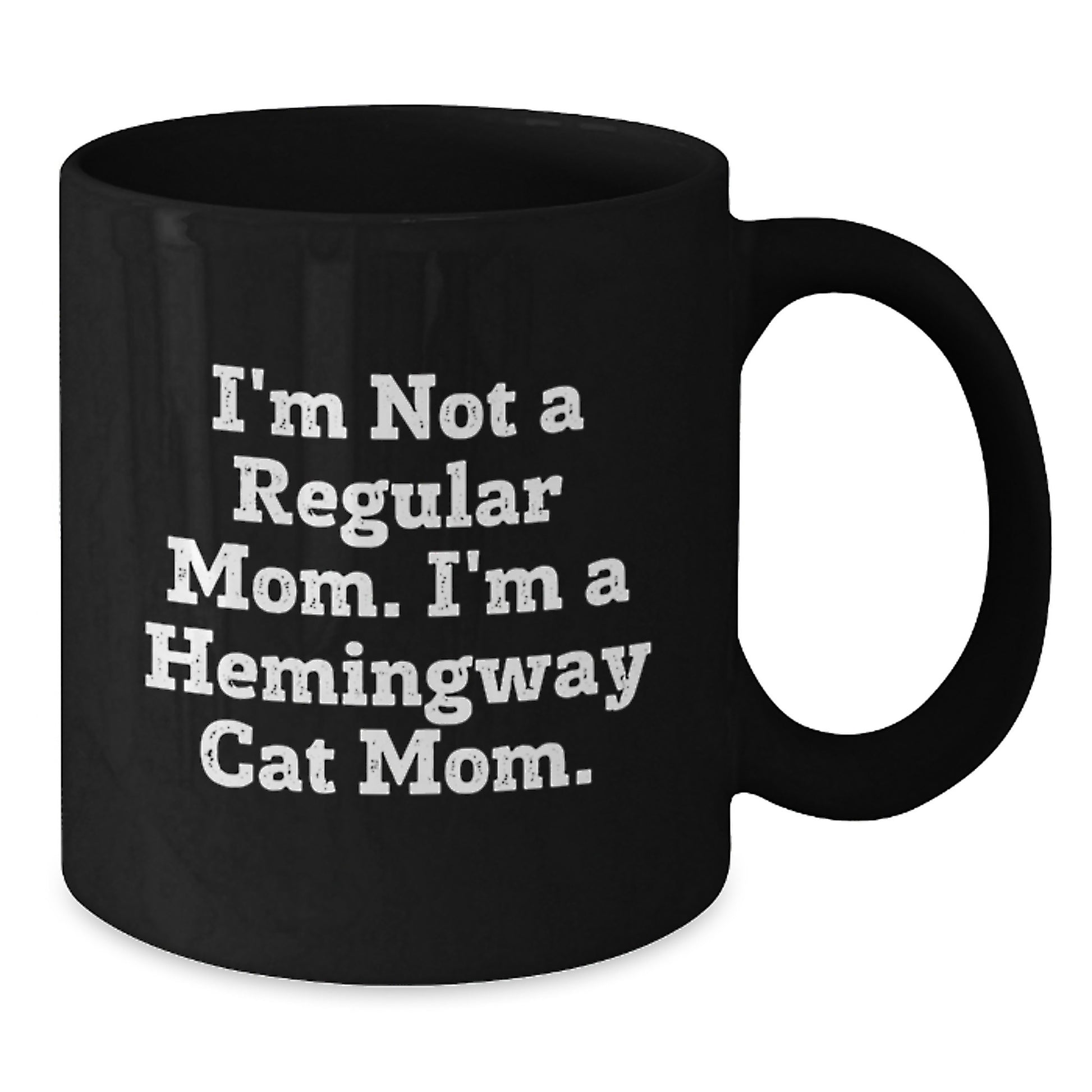 Funny Hemingway Cat Mom Gifts from Men for Women Friends Graduation Unique Black Coffee Mugs - Additional