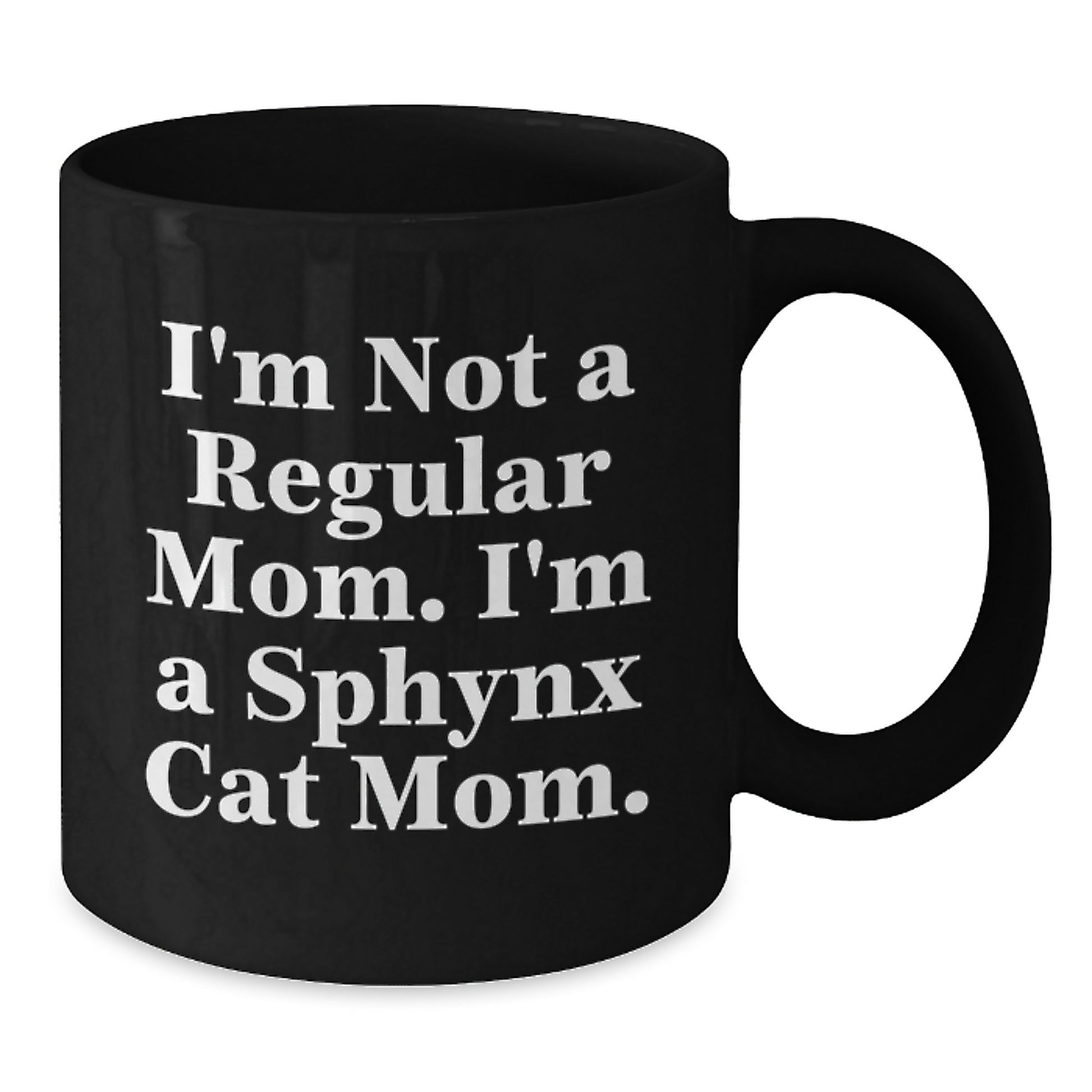 Funny Sphynx Cat Gifts for Sphynx Cat Lovers from Mom, Black Coffee Mug, Graduation Unique Presents for Women - Additional