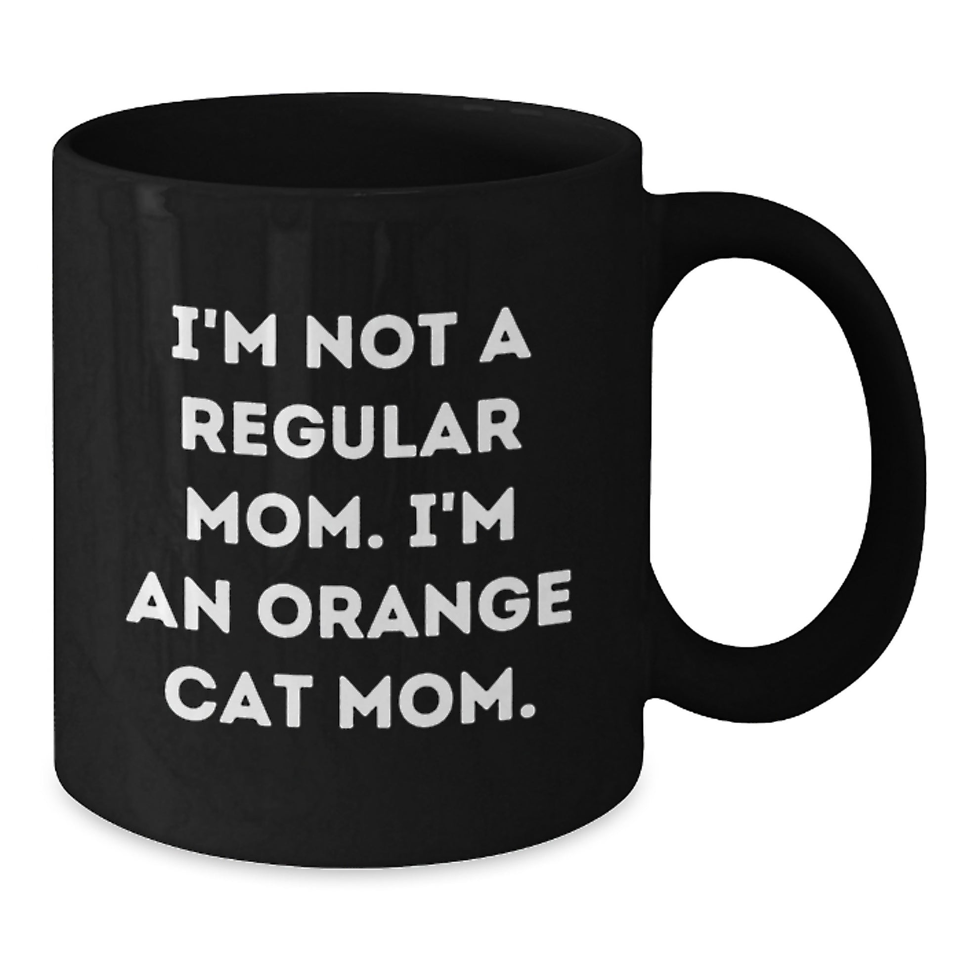 Funny Orange Cat Mom Gifts from Men to Women, Black Coffee Mug for Orange Cat Enthusiasts, Unique Graduation Unique Gifts - Additional