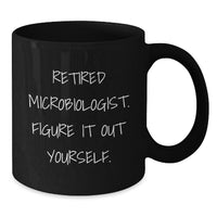 Load image into Gallery viewer, Funny Gifts from Friends for Microbiologist Christmas Unique Mugs - Retired Microbiologist Figure It Out Yourself - Additional
