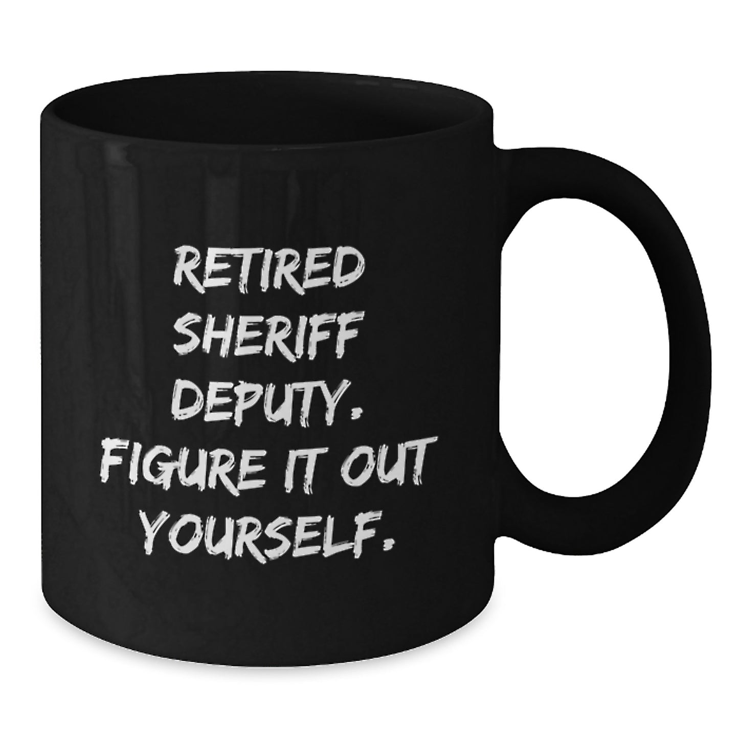 Retired Sheriff Deputy Keepsake Mug for Him Black Graduation Gift - Additional