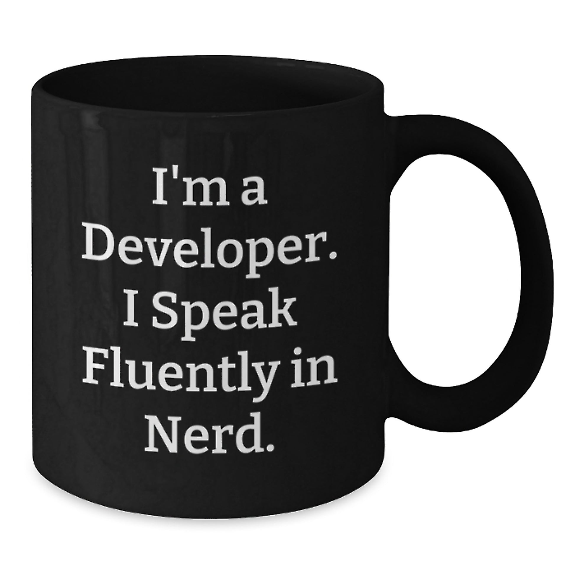 Developer Funny Quotes Black Coffee Mug, Gifts from Men to Friends, Developer Unique Graduation Gifts - Additional