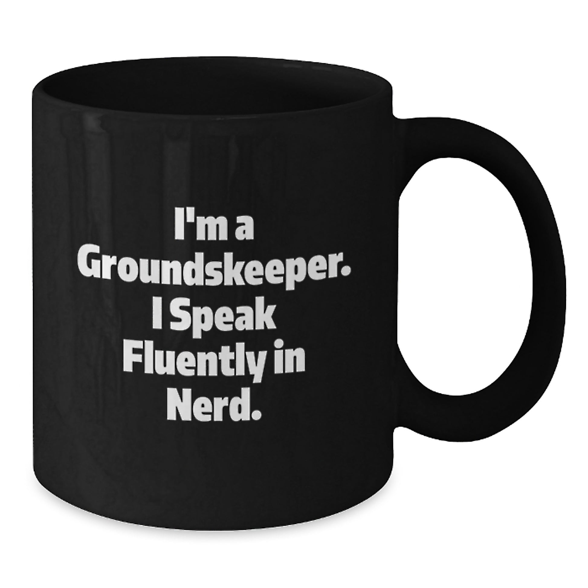 Unique Gifts for groundskeeper Friends from Family, Funny Black Coffee Mug for groundskeeper Lover, genius Slang Mug for groundskeeper Graduation Celebration - Additional