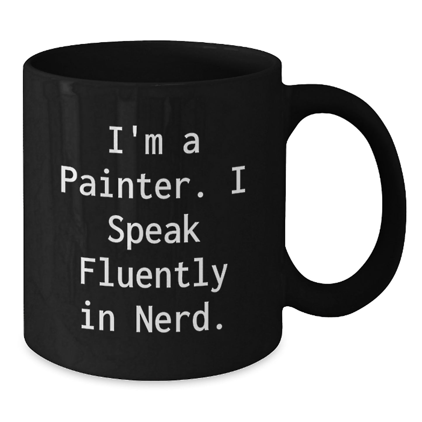 Painter Keepsake Black Coffee Mug for Him Birthday Gift and Microwave - Additional