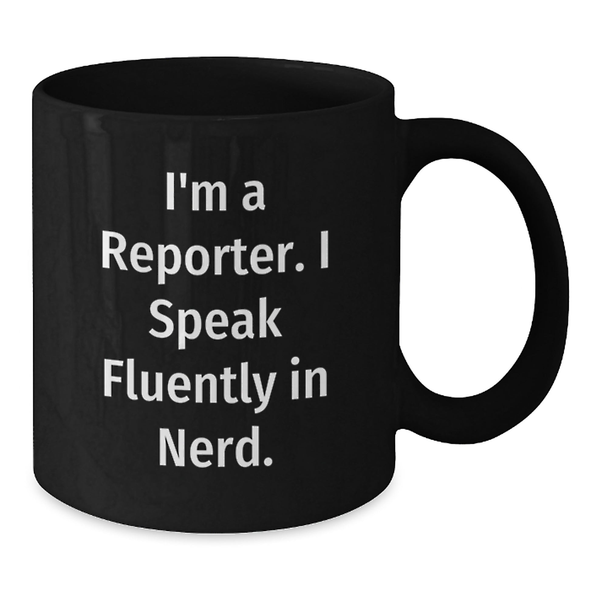 Funny Reporter Black Coffee Mug Gifts from Men for Graduation Unique - Additional
