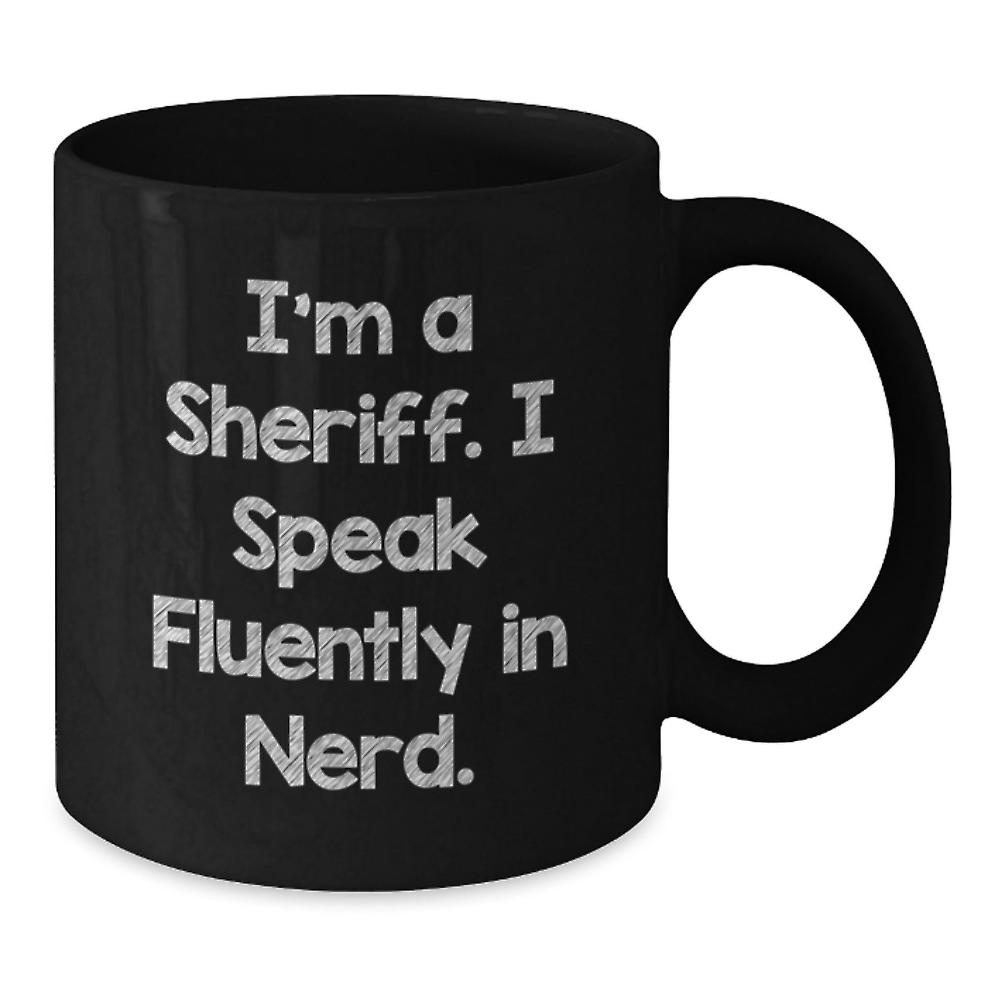 Funny Sheriff Gifts for Men, 'I Speak Fluently In genius.' Mugs, Unique Graduation Gifts from Friends to Sheriff - Additional