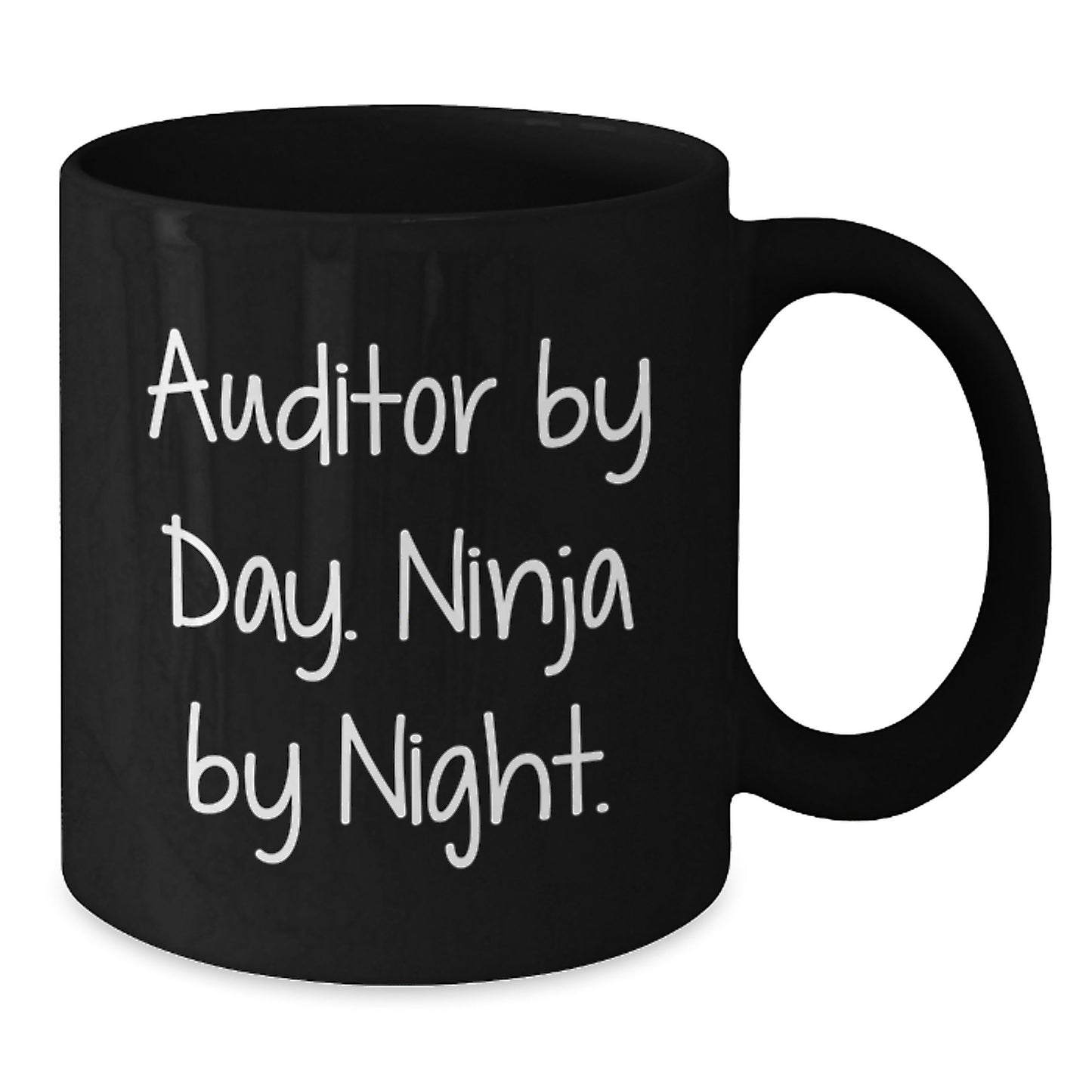 Auditor Gifts from Men, Funny Black Coffee Mug for Auditor By Day. Ninja By Night., Graduation Unique Gifts - Additional