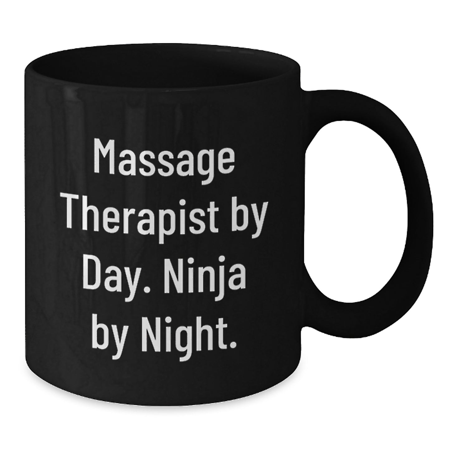 Massage Therapist Gifts for Her - Funny Black Coffee Mug - Massage Therapist By Day. Ninja By Night. Graduation Unique Gifts from Friends - Additional