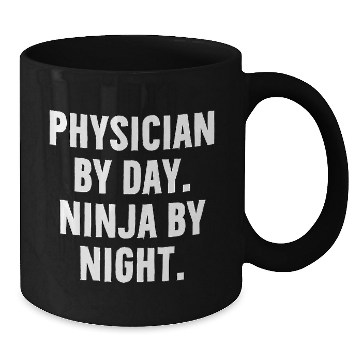 Funny Physician Gifts from Friends, Black Coffee Mugs for Physician Men, Birthday Unique Gifts for Physician - Additional