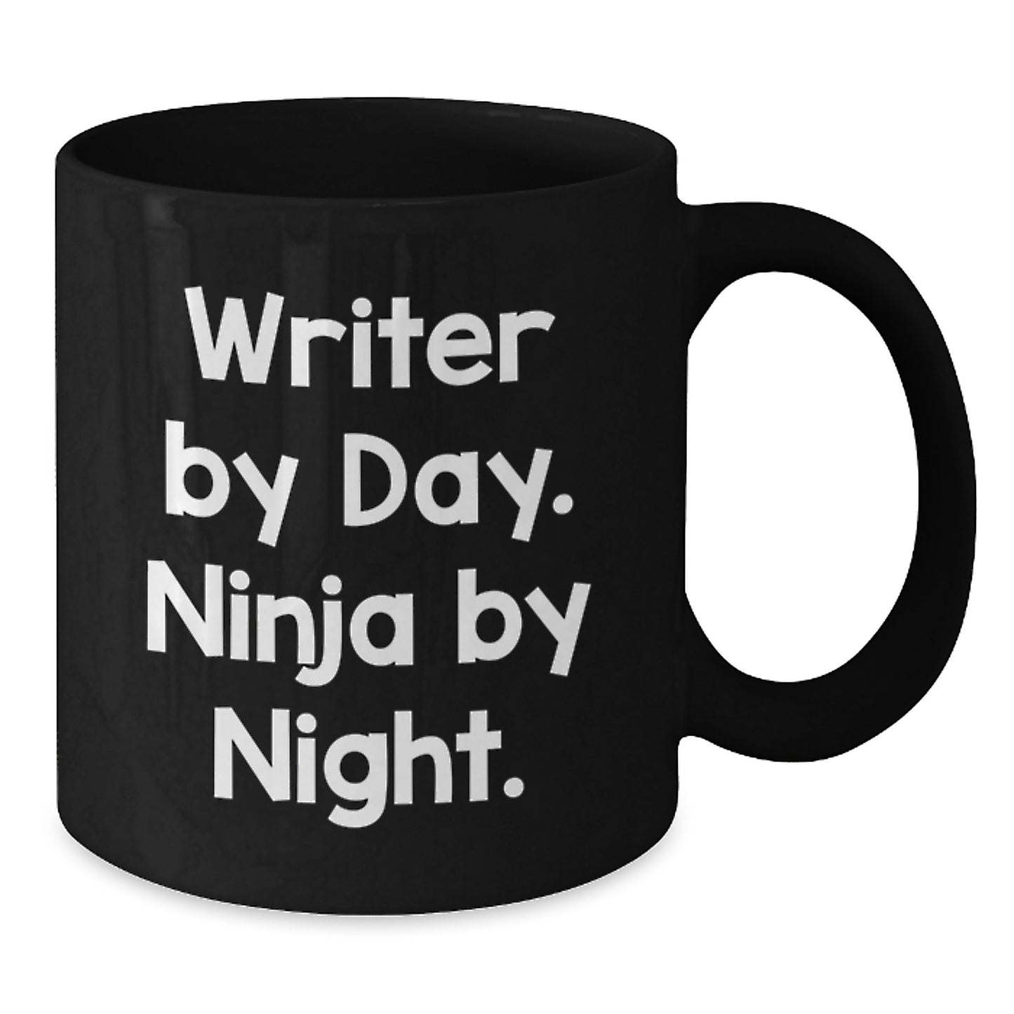 Funny Writer Gifts from Men to Friends - Writer By Day. Ninja By Night. - Black Coffee Mug for Birthday Unique Gifts - Additional