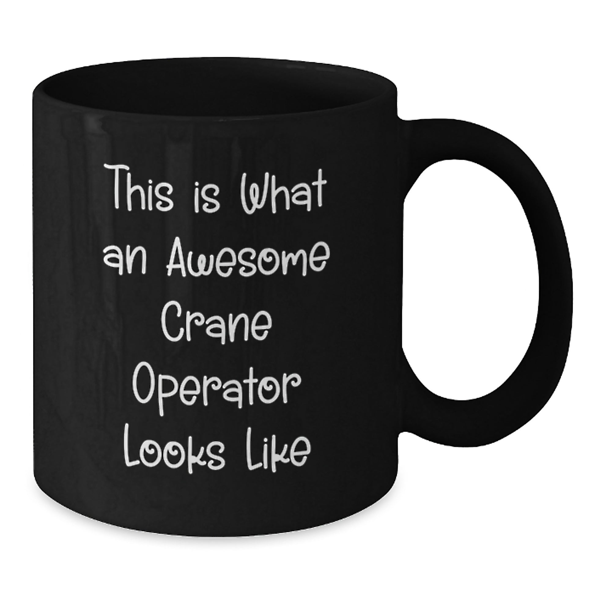 Crane Operator Keepsake Birthday Gift Mug for Him Black 11oz Ceramic - Additional