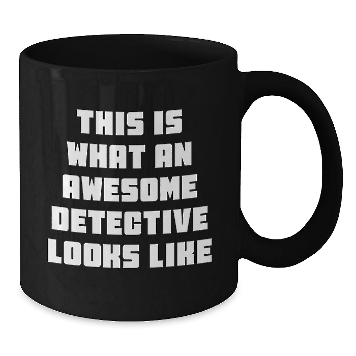 Birthday Gift Detective Black Coffee Mug Present for Her - Additional