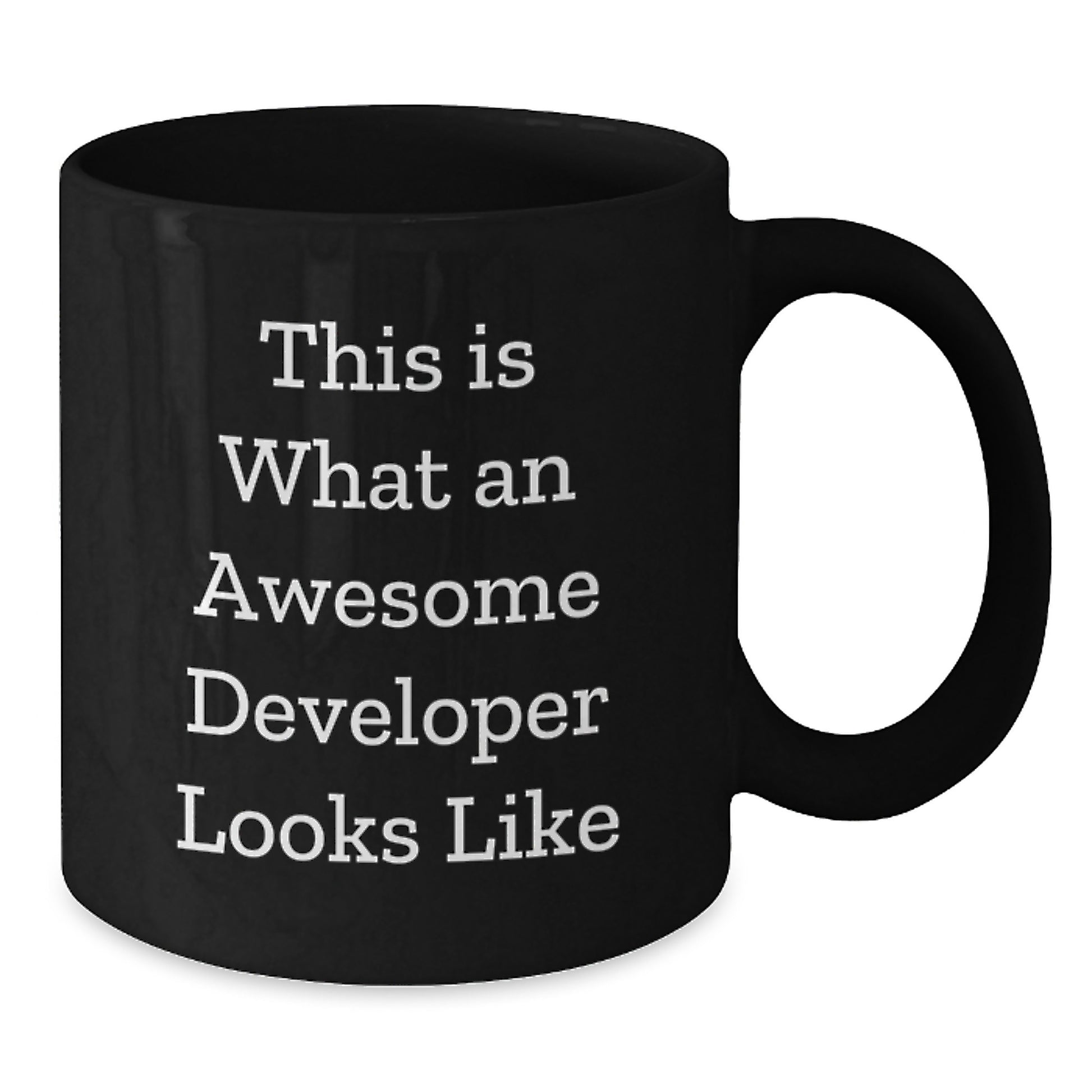 Funny Developer Gifts for Men, Unique Black Coffee Mugs for Graduation, Inspirational Quote 'This Is What An Awesome Developer Looks Like' Gifts from Friends to Family - Additional