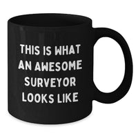 Load image into Gallery viewer, Surveyor Gifts for Men, Funny Black Coffee Mugs, Valentine's Unique Gifts from Friends to Surveyor - This Is What An Awesome Surveyor Looks Like - Additional
